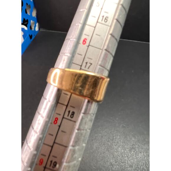 Vintage 14K Yellow Gold Wide Band Ring – Size 7 - Picture 13 of 14